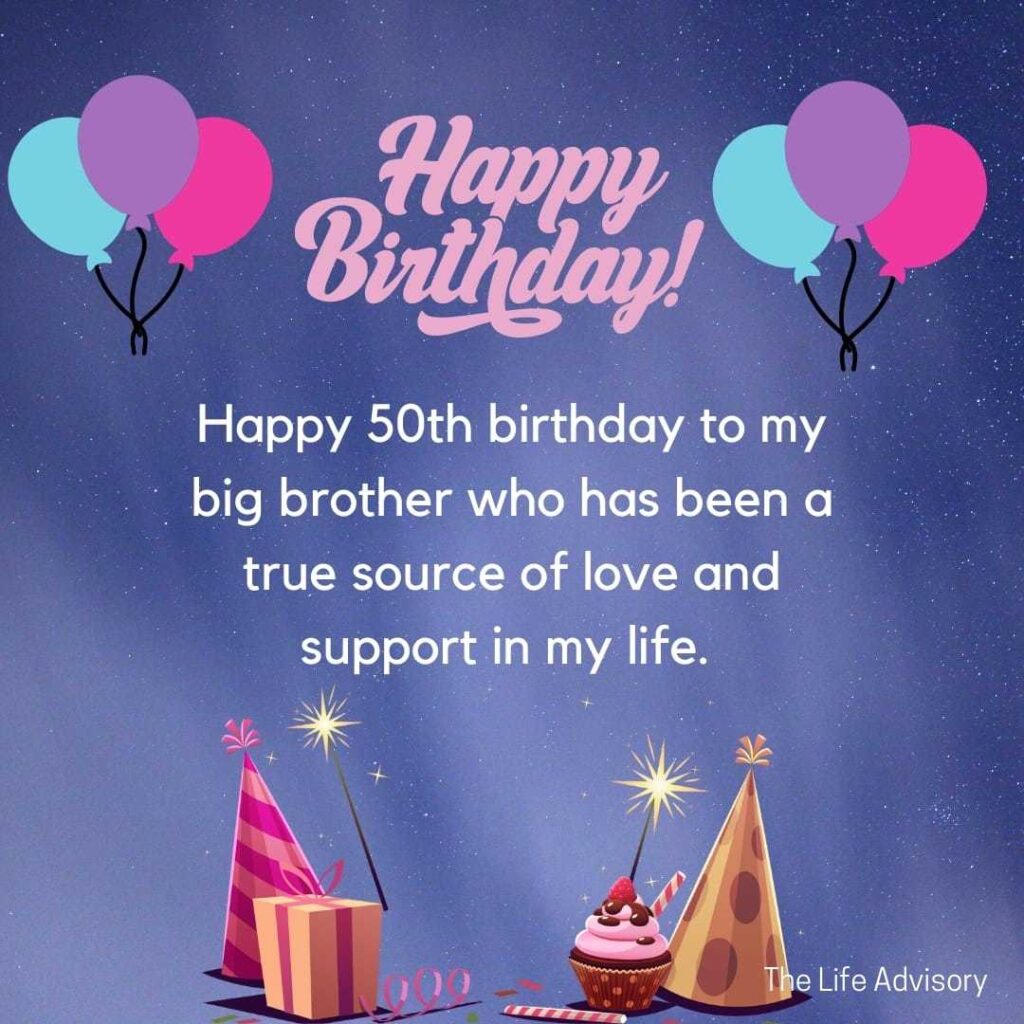 Happy 50th Birthday Quotes for Brother