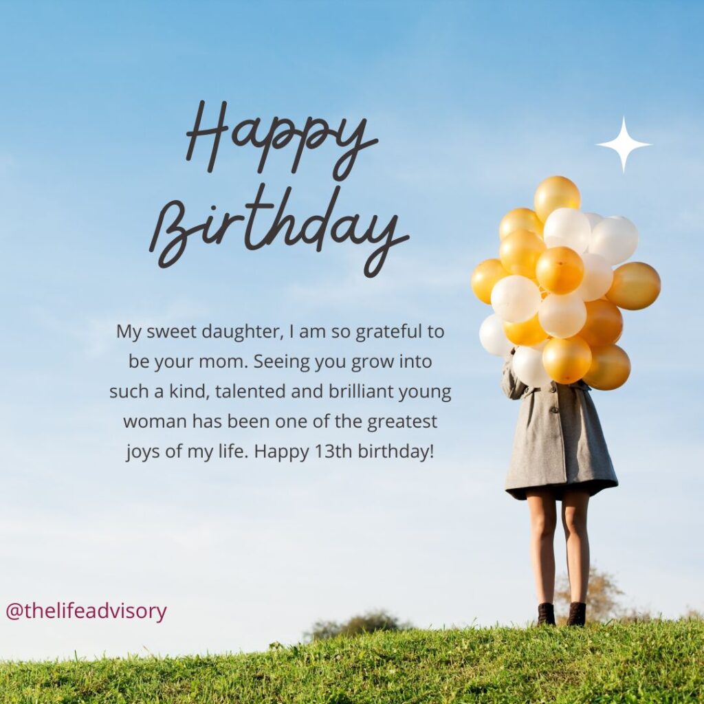 Happy 13th Birthday Quotes for Daughter
