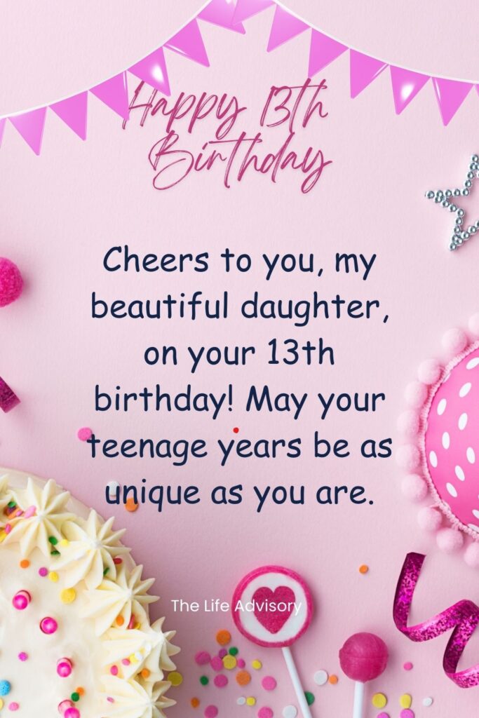 Happy 13th Birthday for Daughter