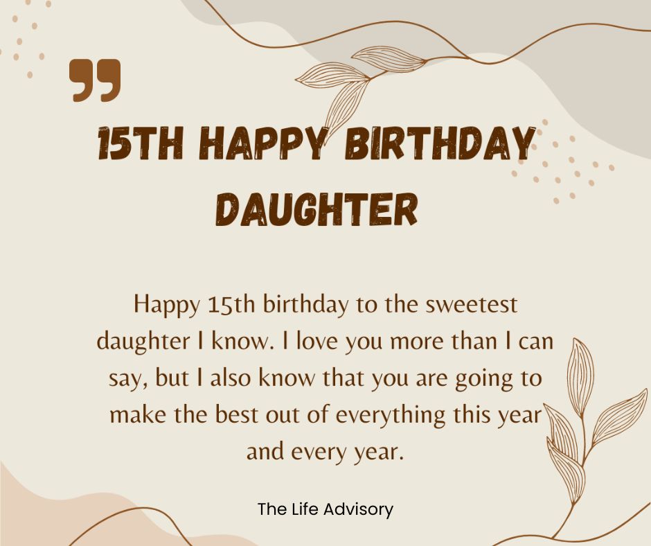 happy 15th birthday to my daughter