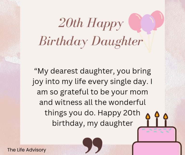 120+ Happy 20th Birthday Wishes for Daughter, Quotes, Messages and Prayer