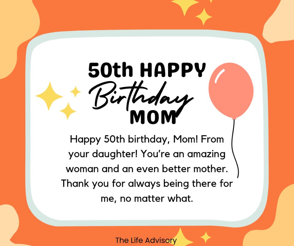 happy 50th birthday wishes for mom