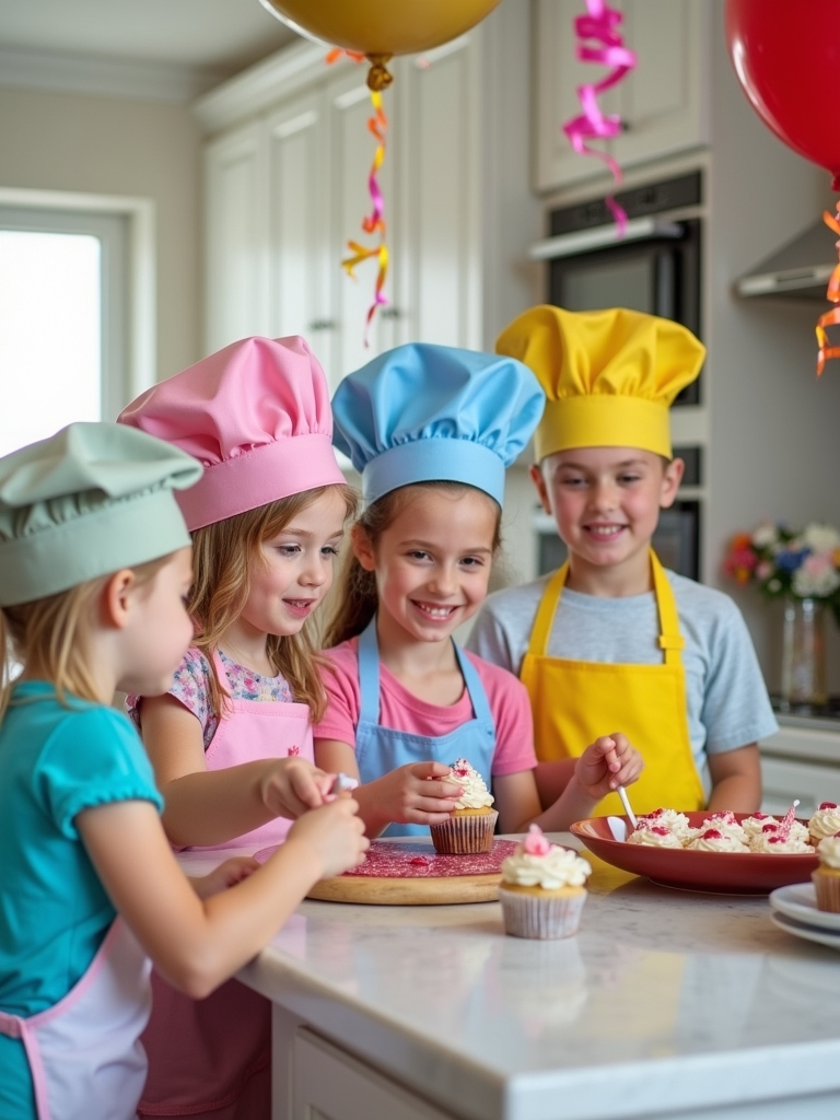 junior chefs celebrate cooking