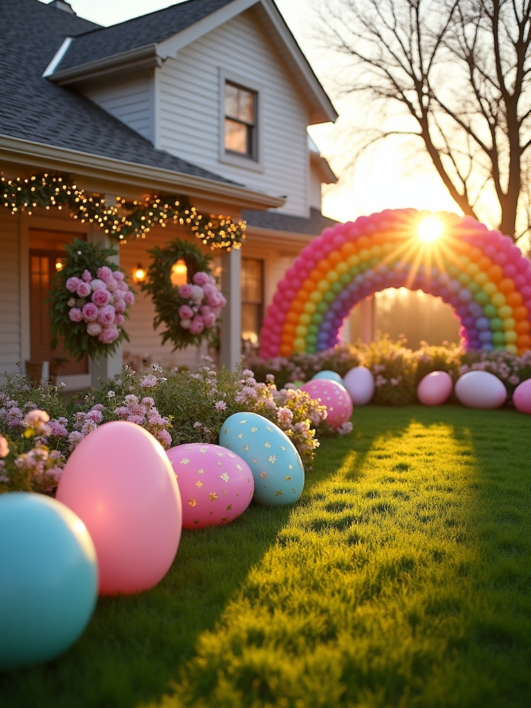 vibrant outdoor easter decor ideas