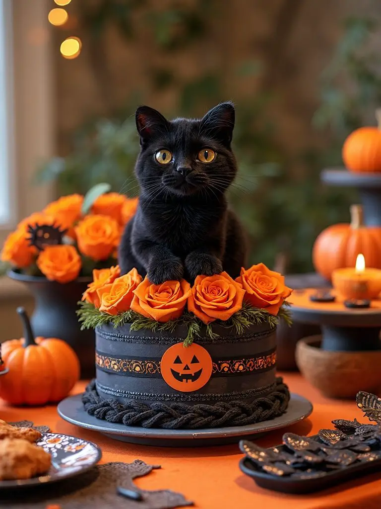 adorable halloween diaper cake