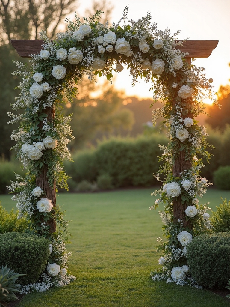 affordable floral wedding arch ideas