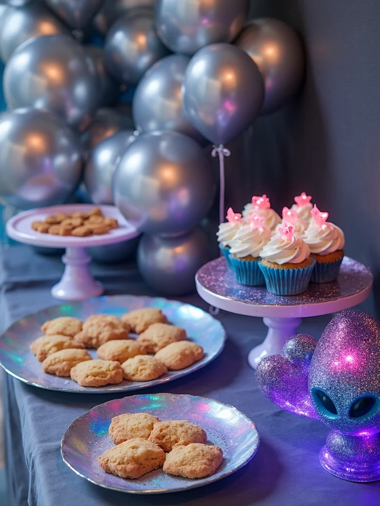 alien themed snack display