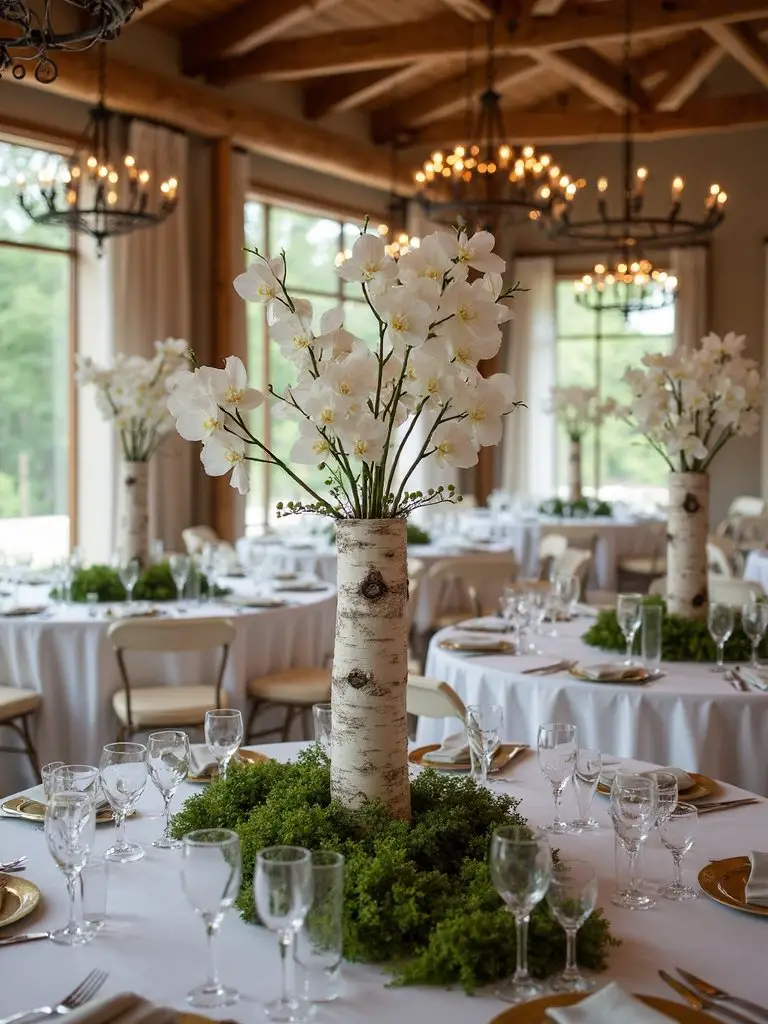 authentic woodland charm wedding decor