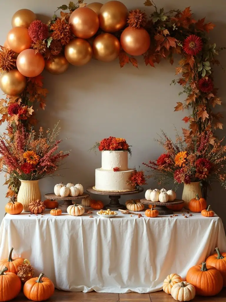 autumn themed baby shower decorations