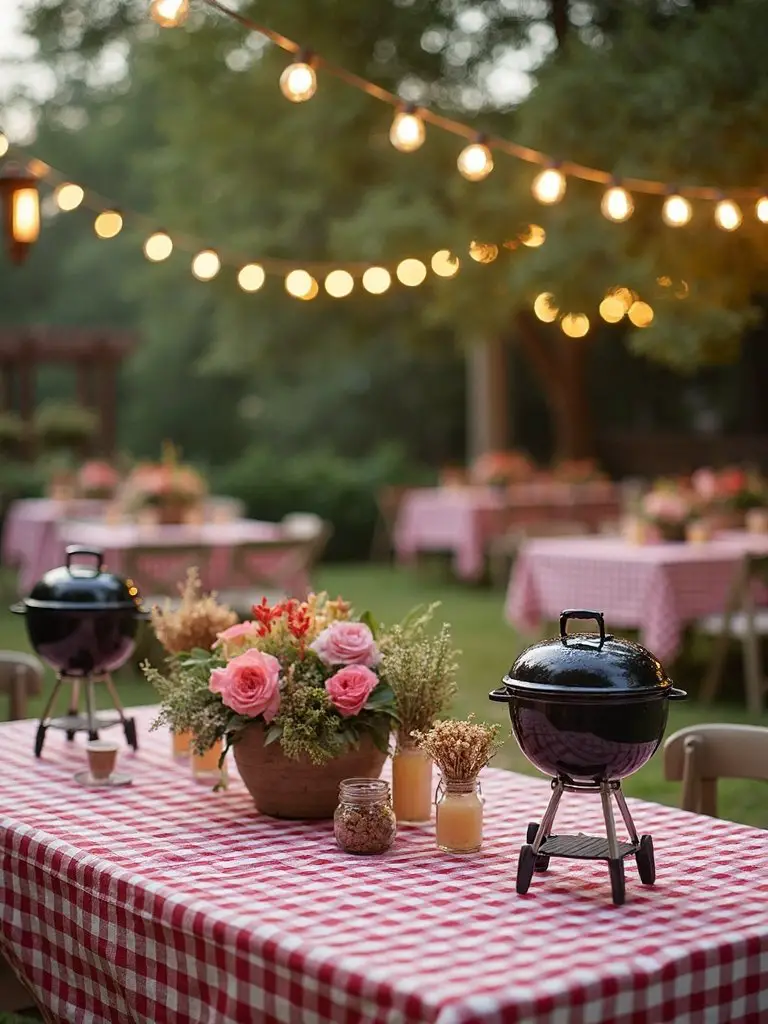backyard bbq celebration setup