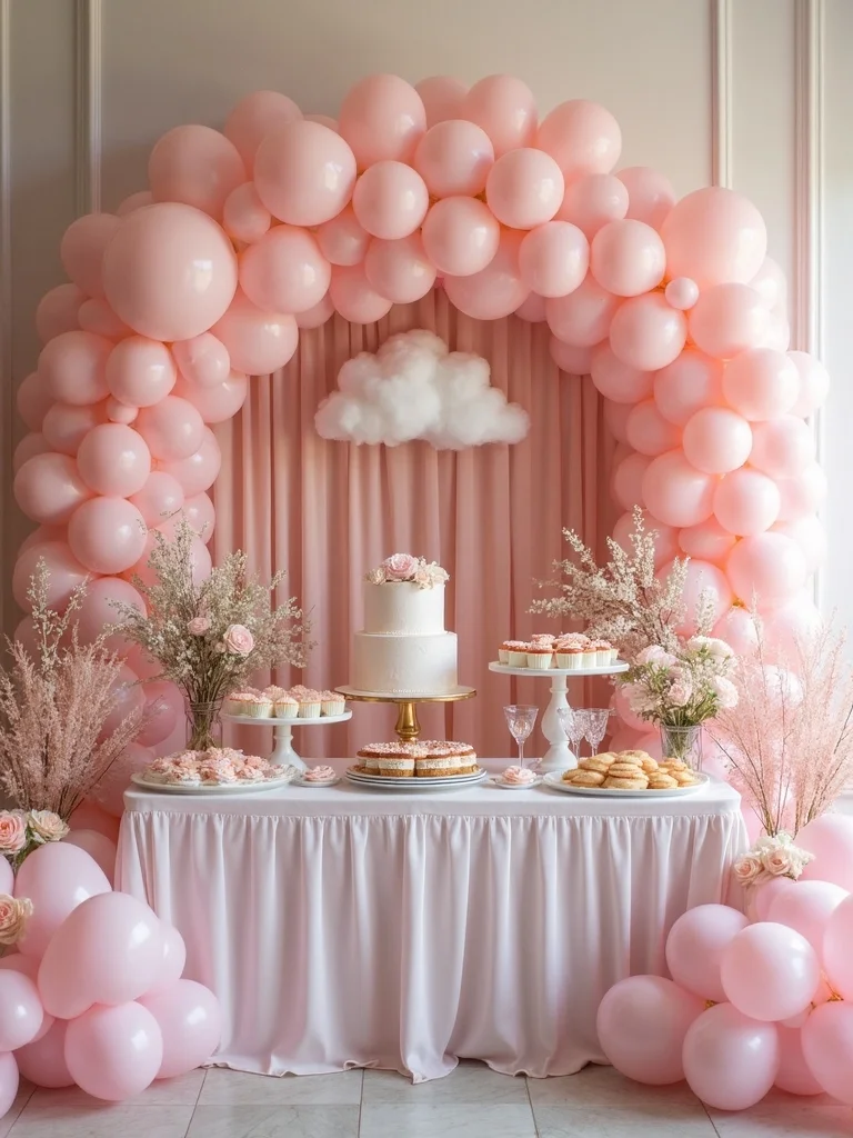 balloon themed dessert table decorations