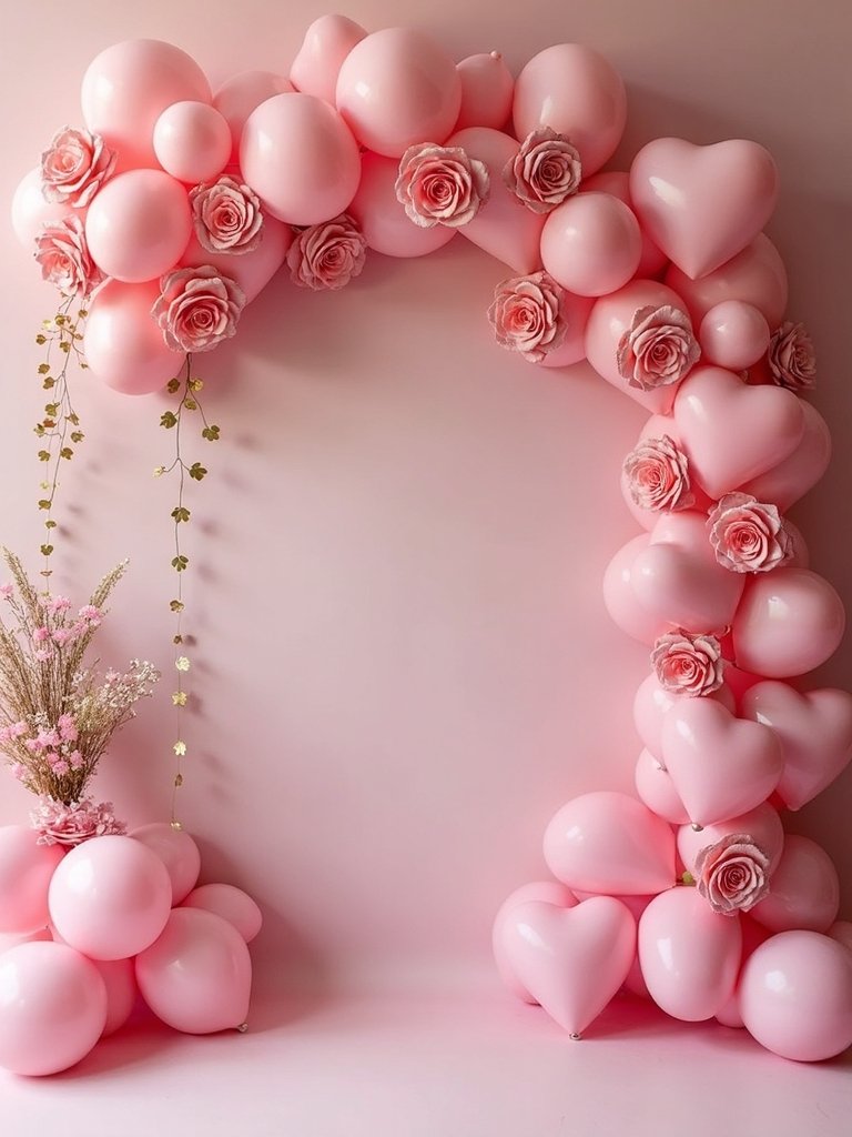 balloons and floral arrangements