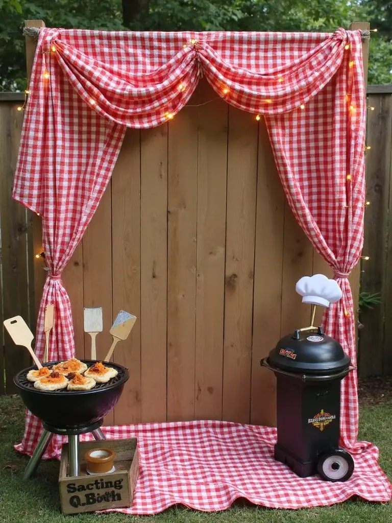 bbq themed photo booth fun