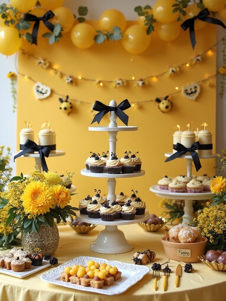 bee themed table settings design