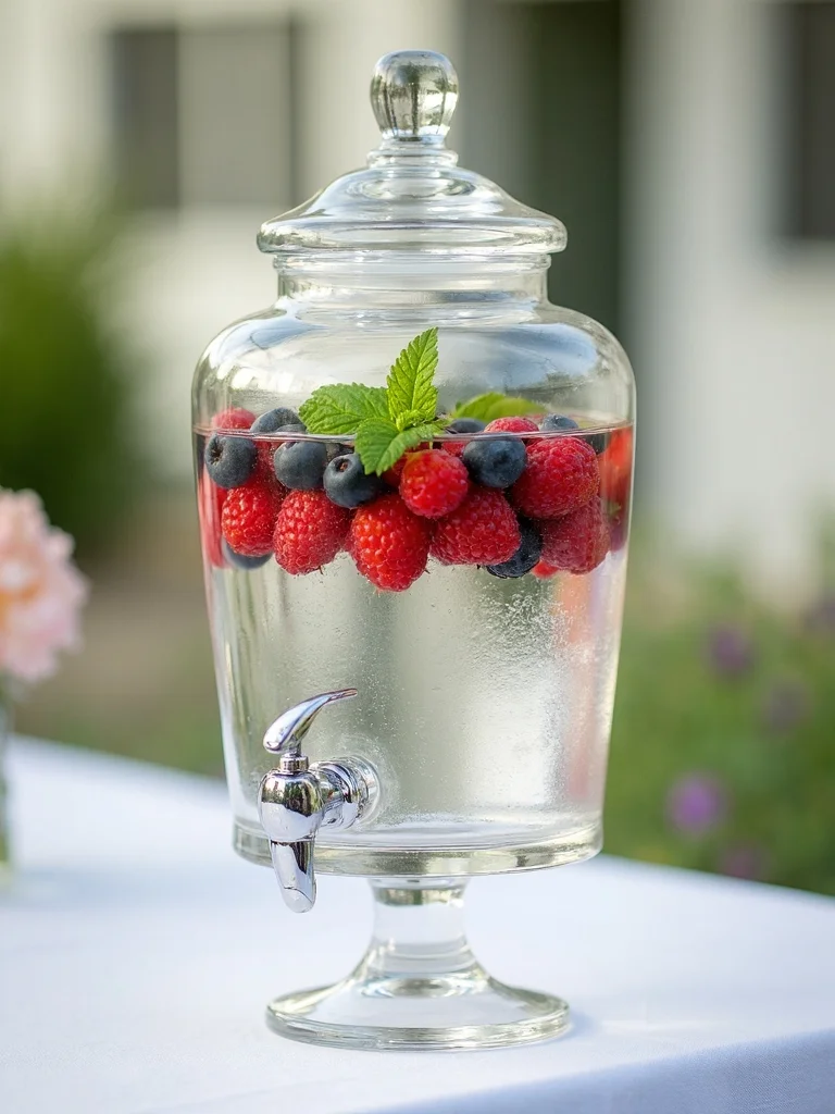 berry infused water station