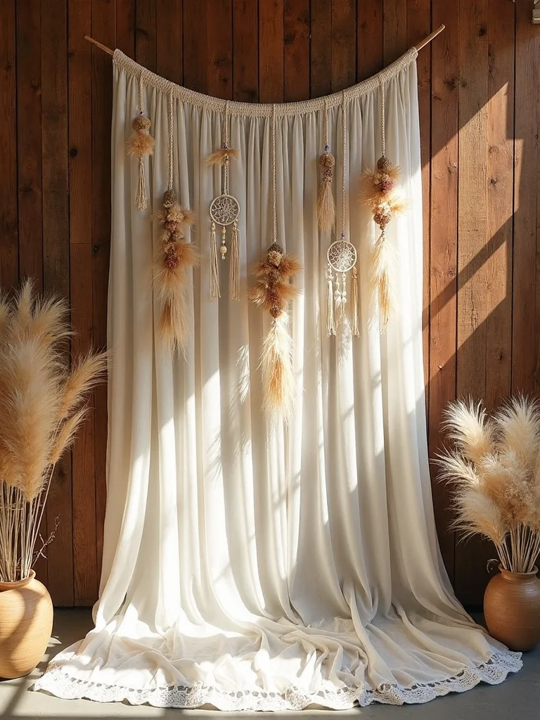 bohemian baby shower backdrop