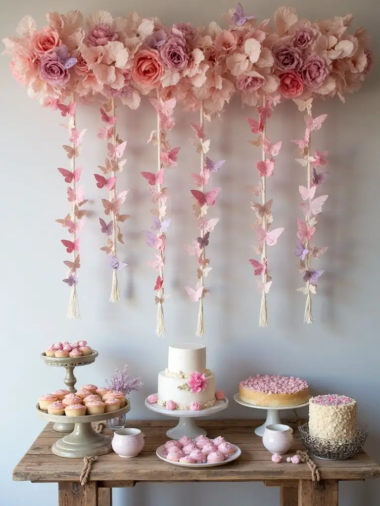 bohemian butterfly garland decorations