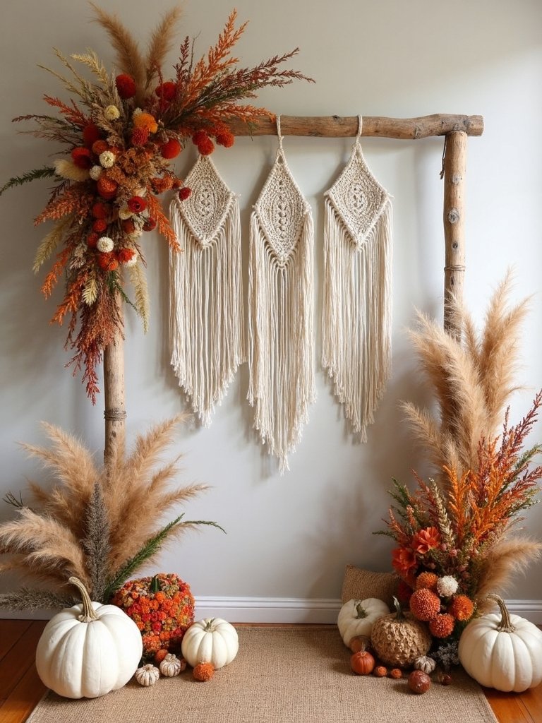 boho fall photo backdrop