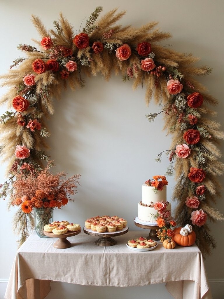 boho floral arch design