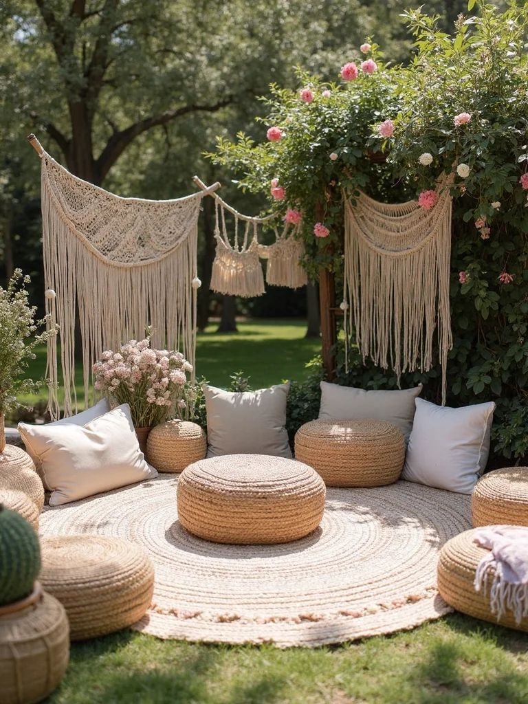 boho inspired floor seating
