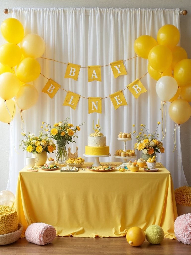 bright baby shower ideas