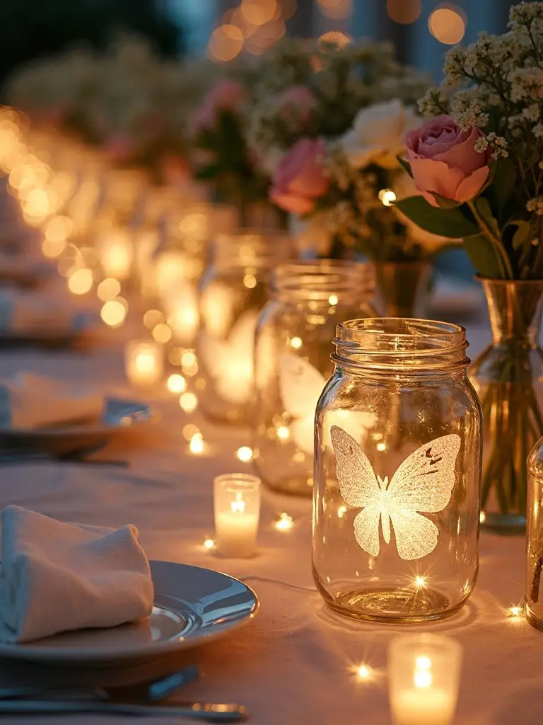 budget friendly butterfly wedding decor