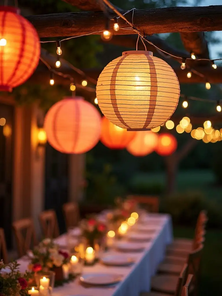 budget friendly paper lantern styling