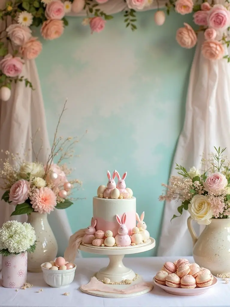 bunny themed photo backdrop