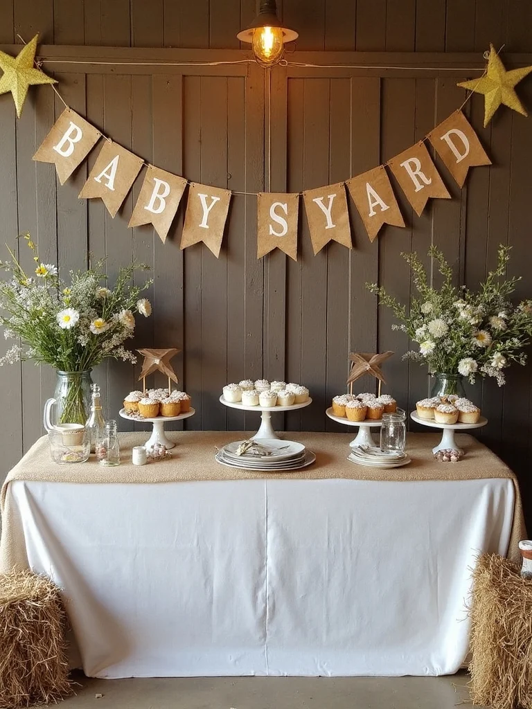 burlap decorations for showers