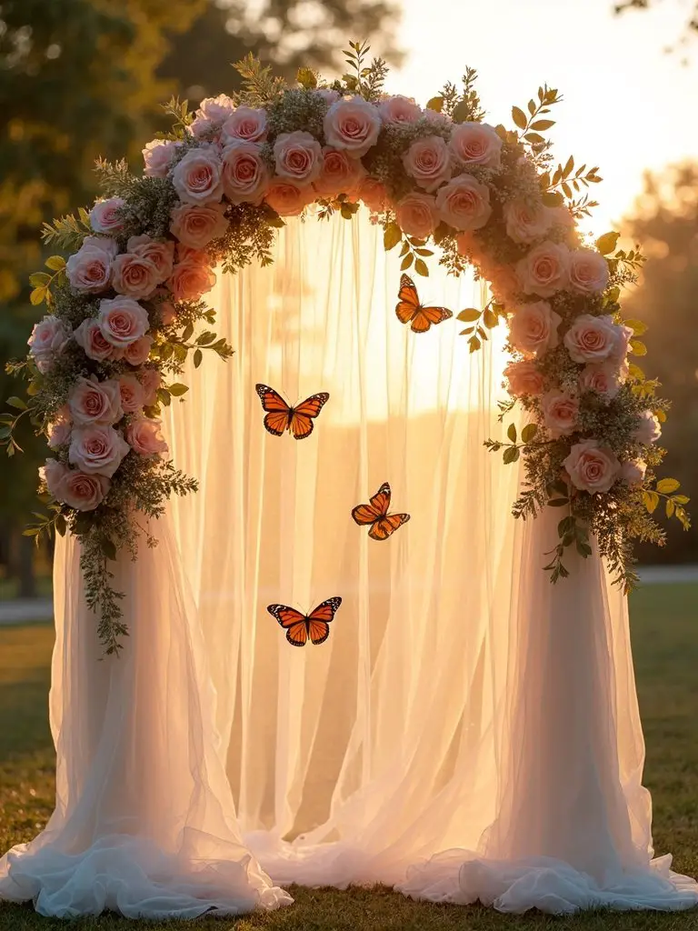 butterfly inspired spring wedding decor