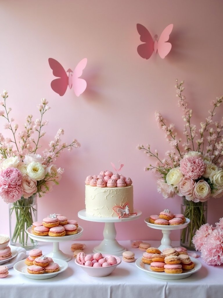 butterfly themed dessert table