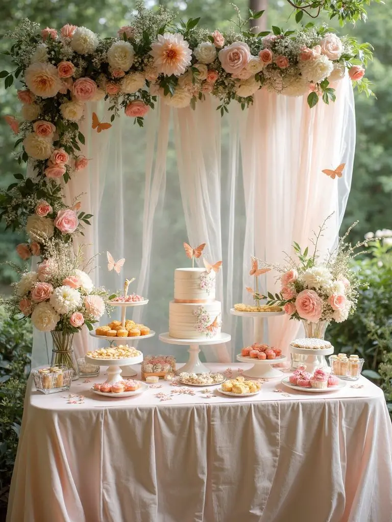 butterfly themed garden celebration