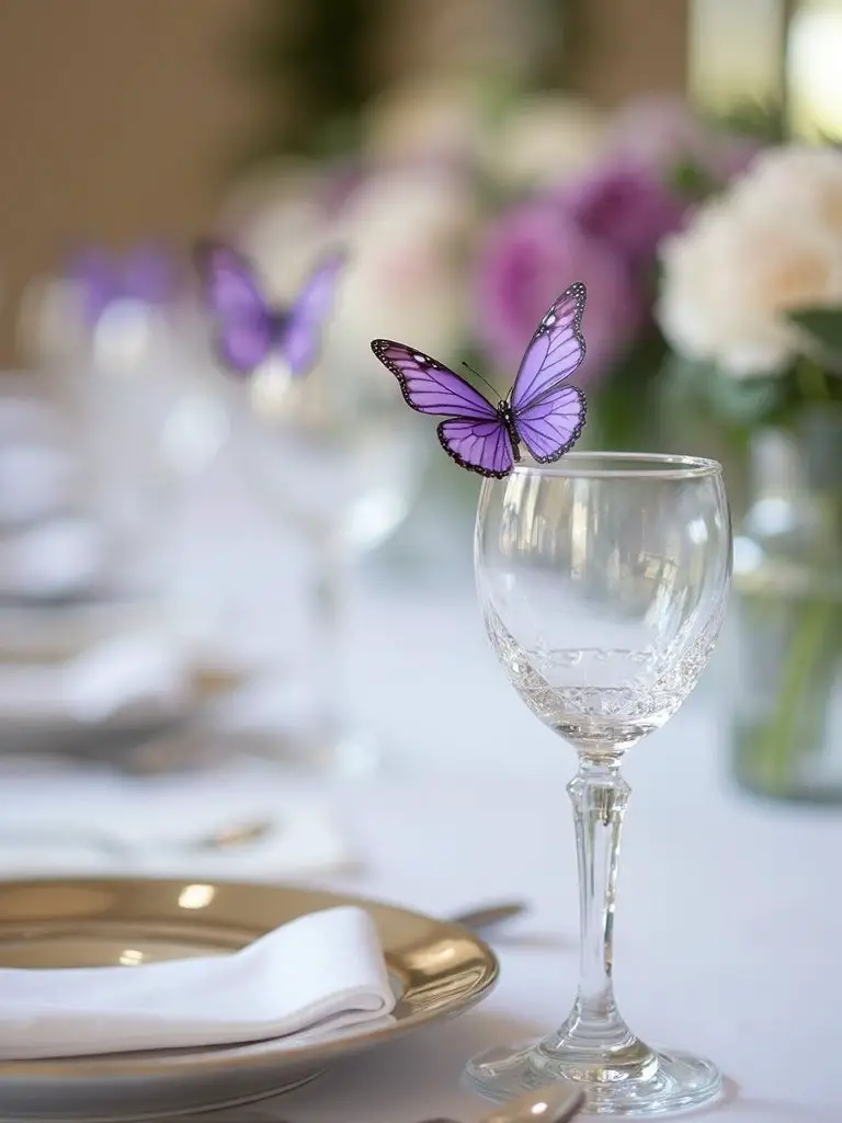 butterfly themed personalized place cards