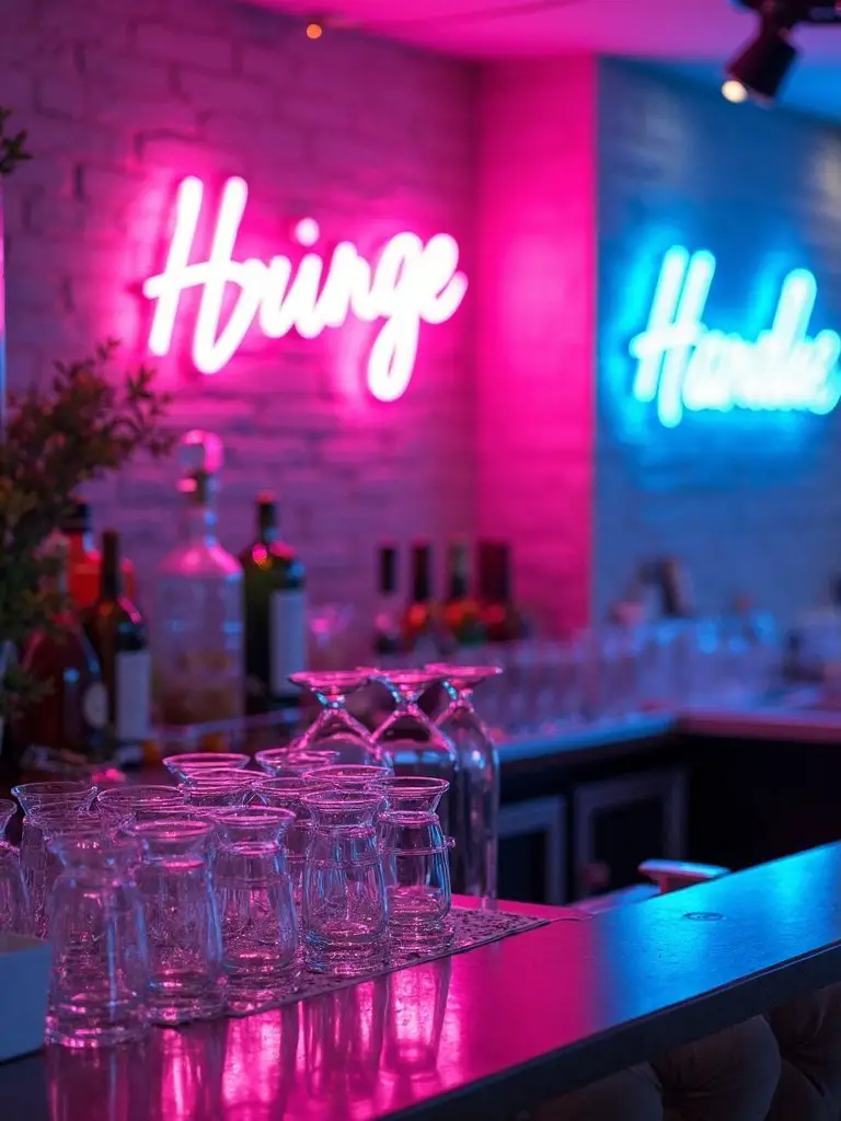 celebratory inviting personalized wedding bar signage