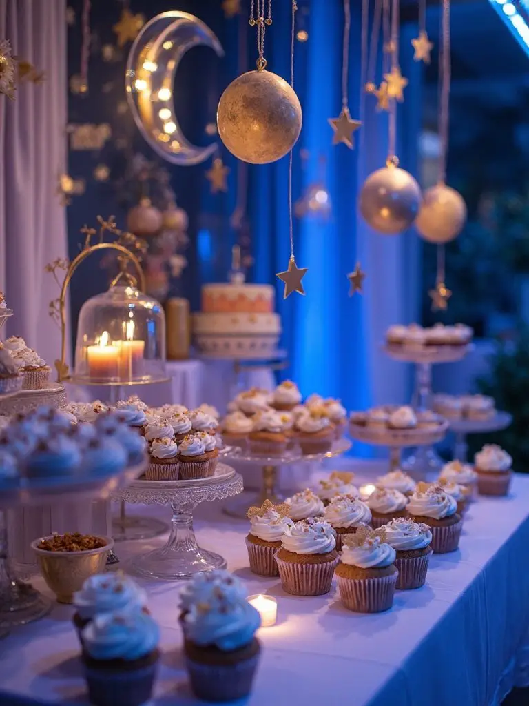 celestial cosmic galactic dessert displays