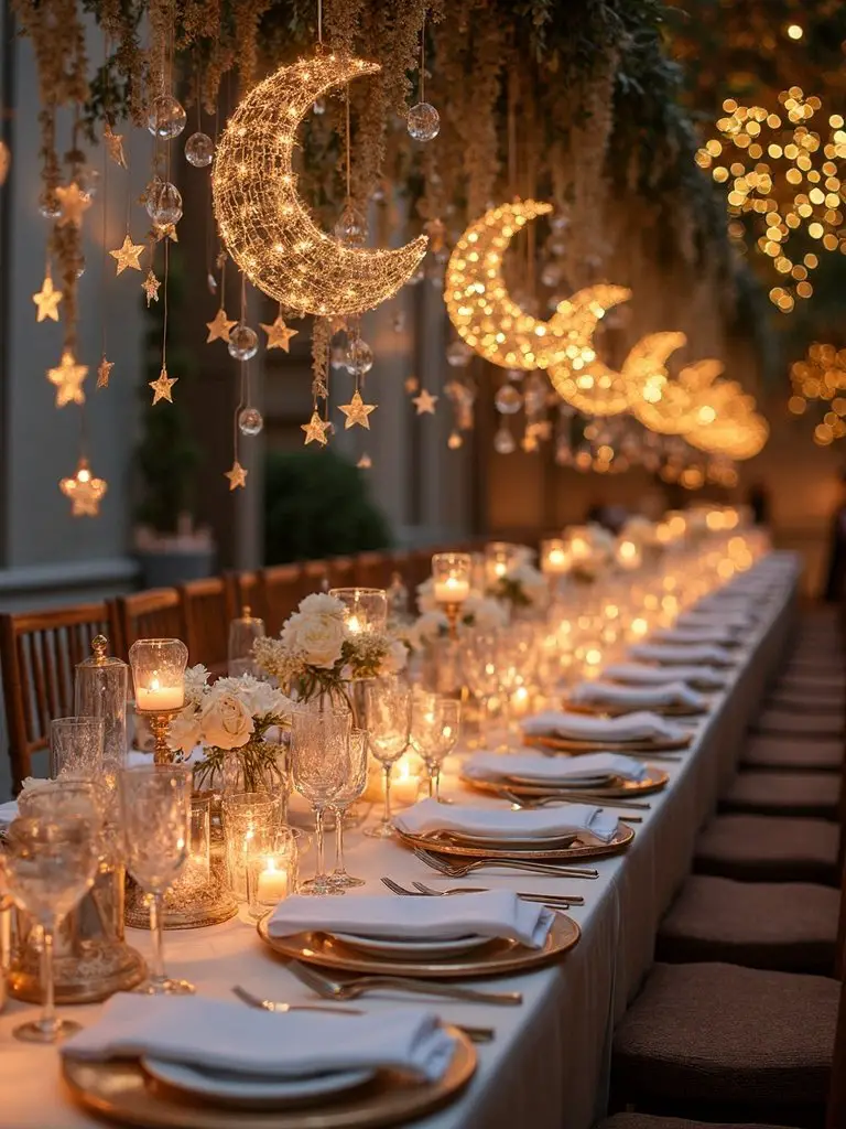celestial themed moon phase seating arrangements