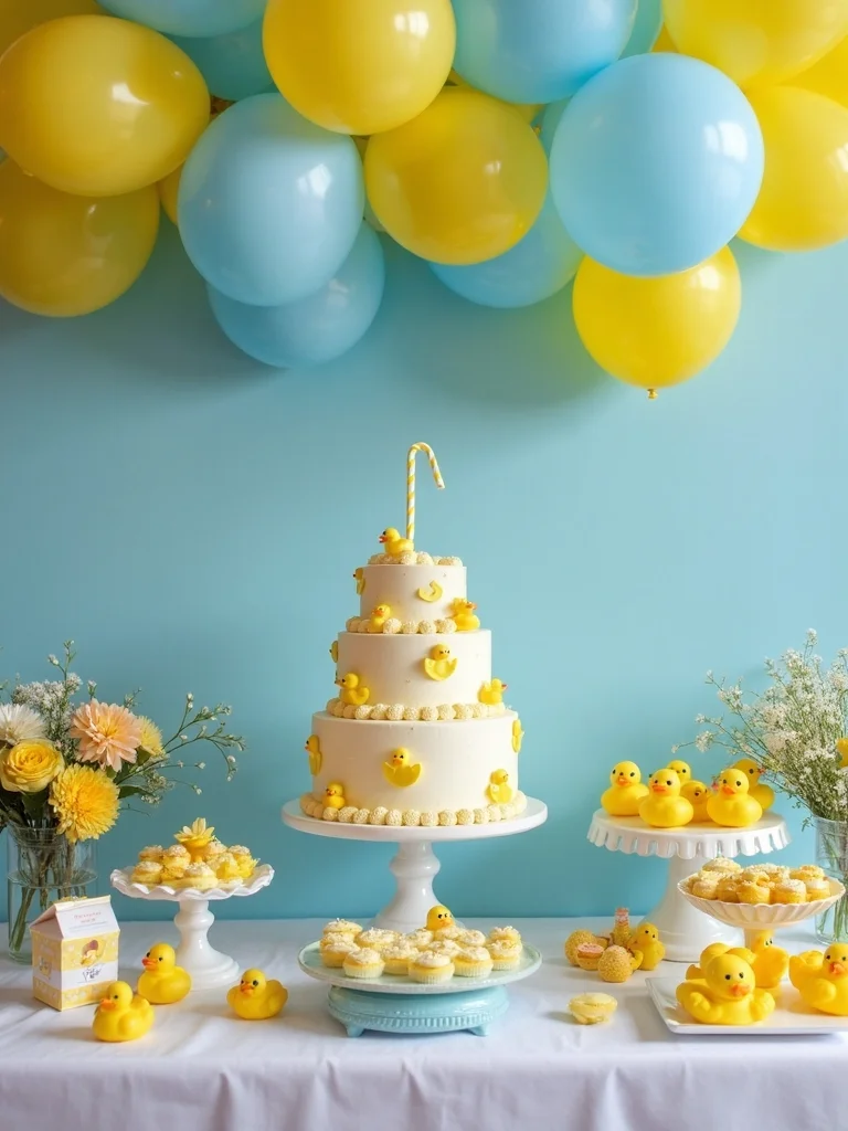 charming duck themed baby shower