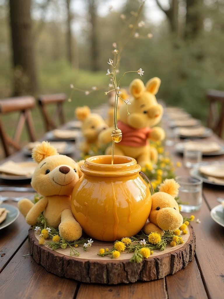 charming honey pot centerpieces