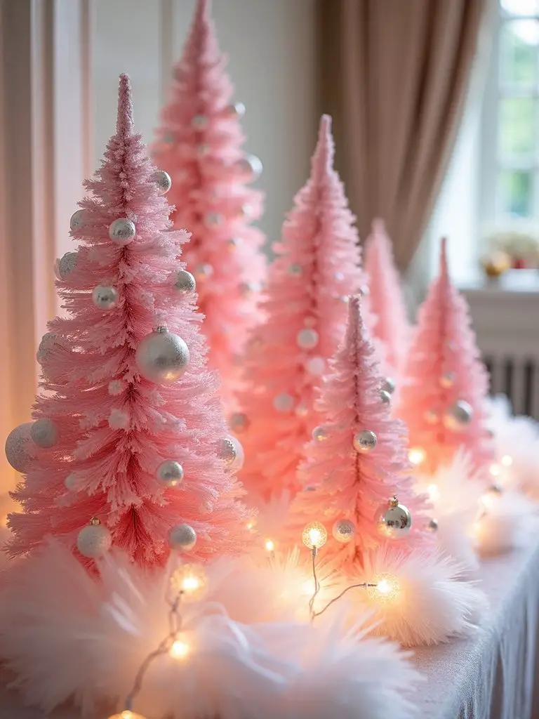charming pink christmas centerpieces