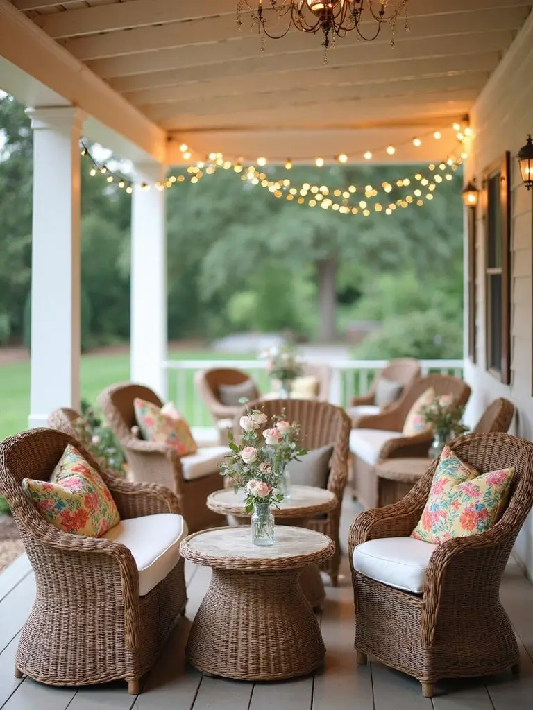 charming southern rustic chic outdoor seating