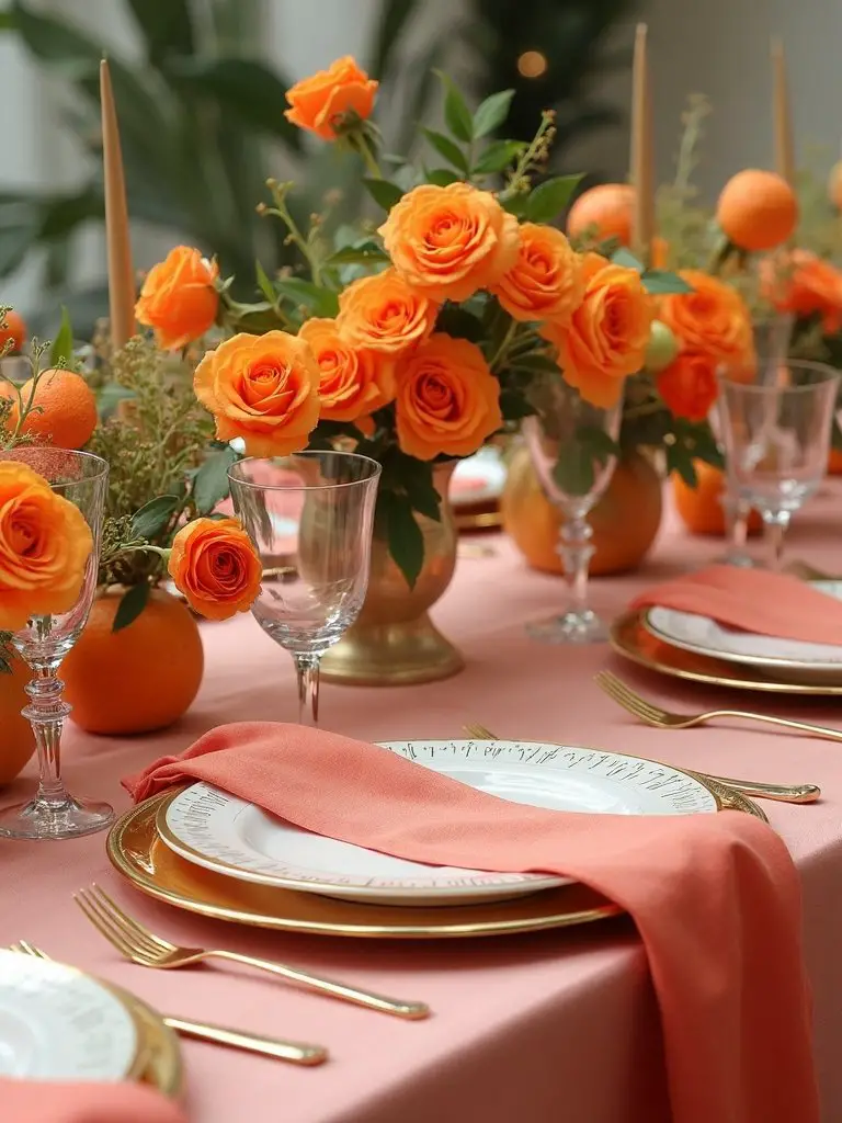 citrus floral centerpiece ideas