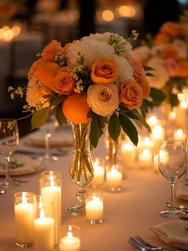 citrus infused garden romance tablescape