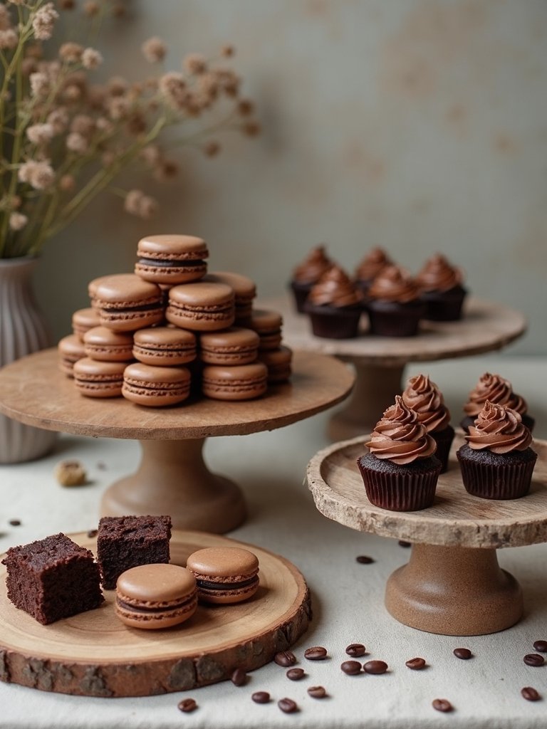coffee themed dessert table