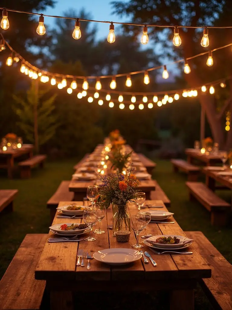 contemporary industrial backyard wedding