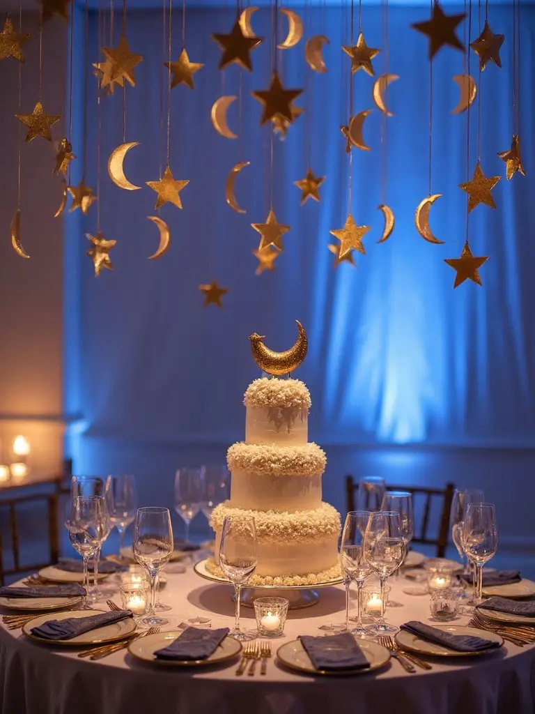 cosmic celestial wedding cake delight