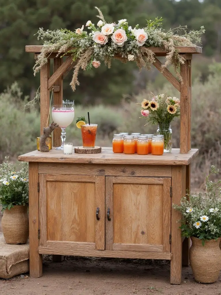 cowboy themed mocktail station