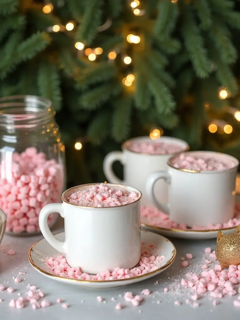 cozy pink hot chocolate