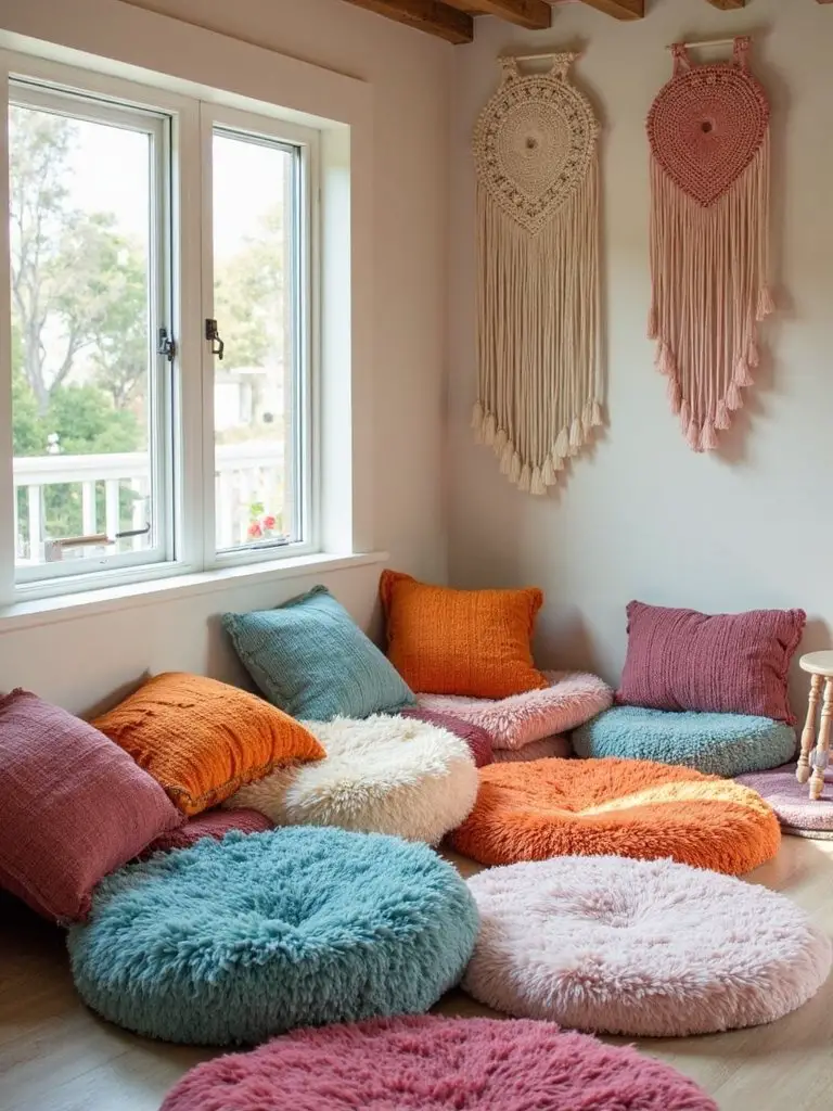 cozy rainbow seating arrangements