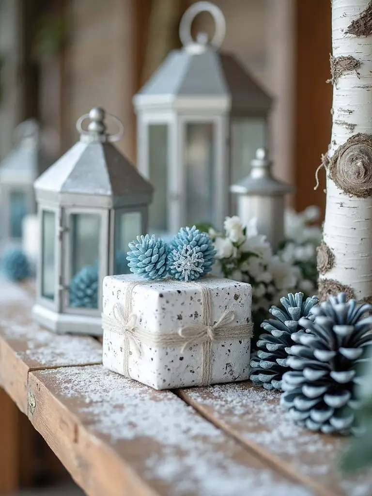 cozy winter lodge display