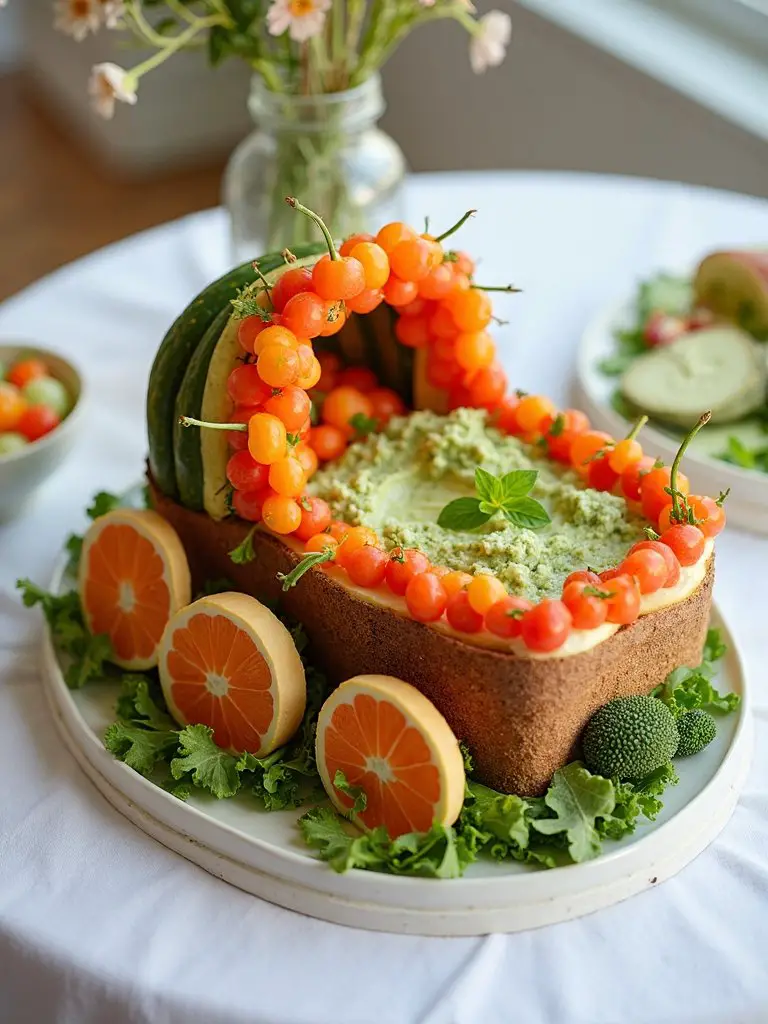 creative themed veggie platters